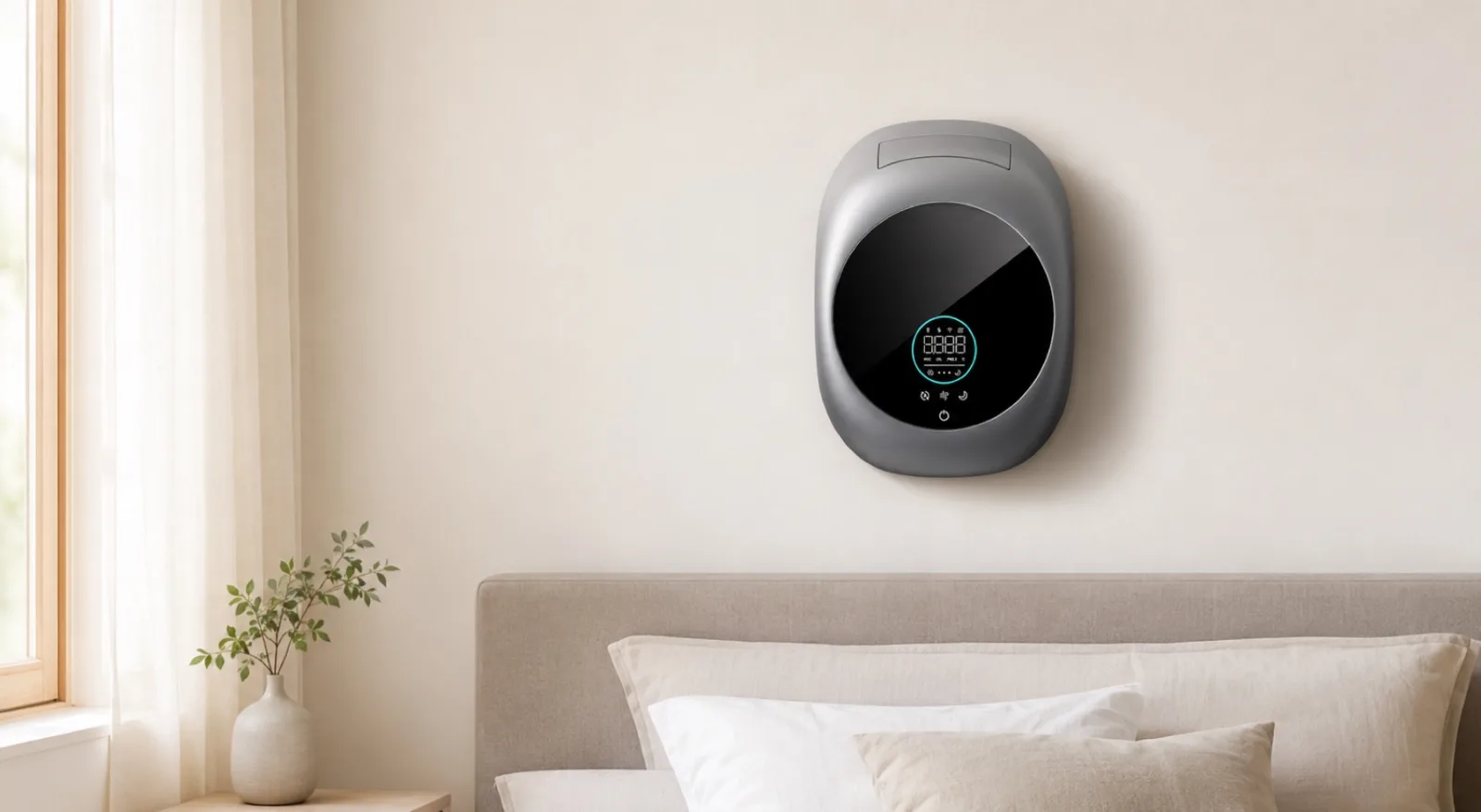 De geplaatste Fresh Air-unit in een kamer