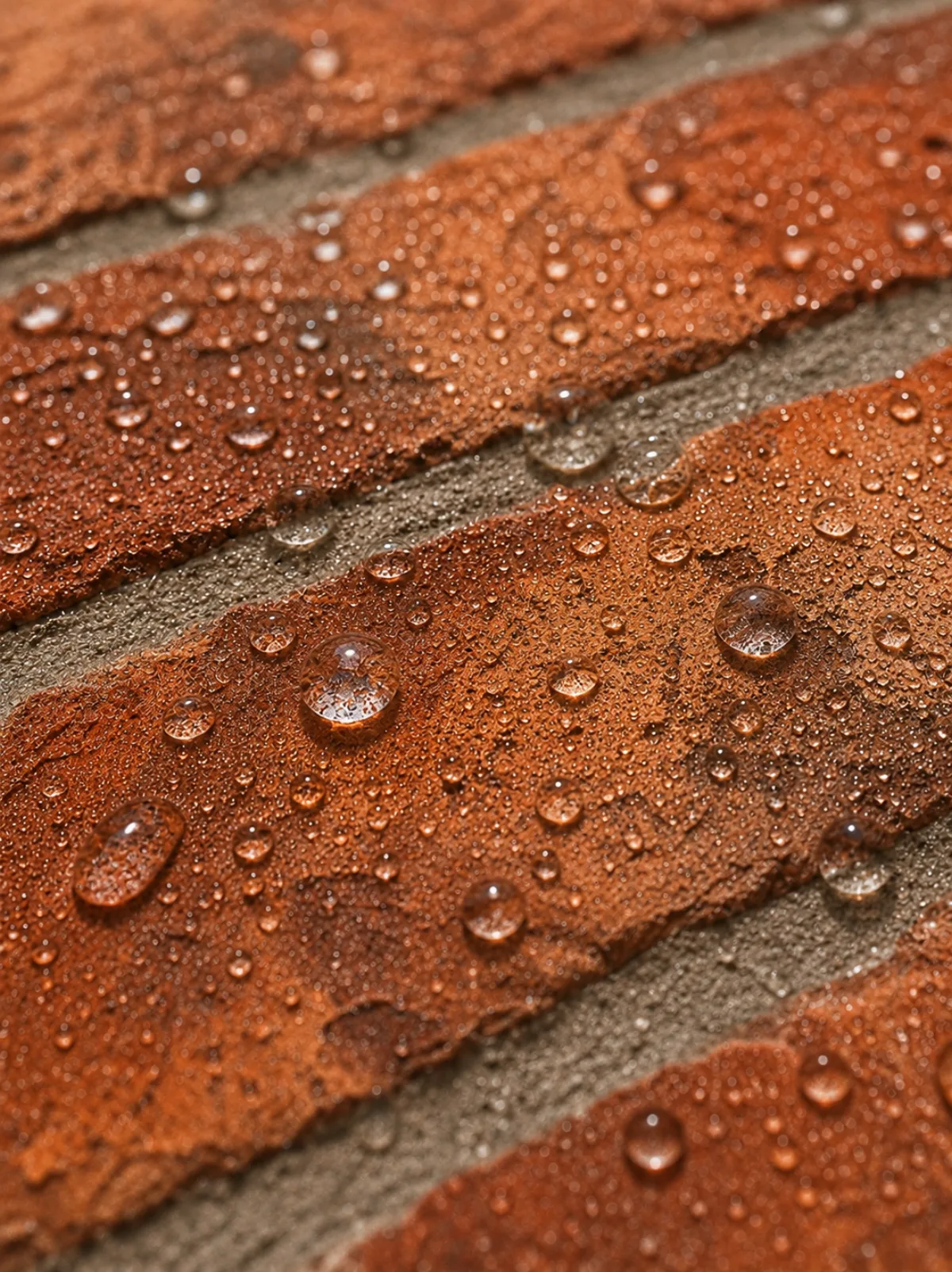 Foto: regenwater dat afparelt op een behandelde gevel