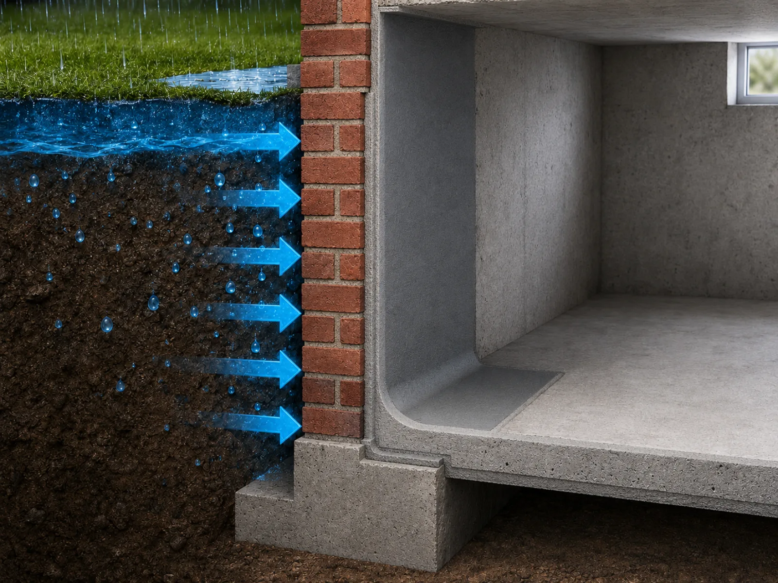 Aanbrengen waterdichte mortel