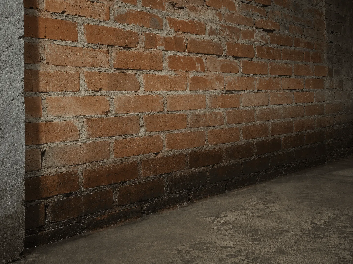 Droogrand / verdampingszone op muur