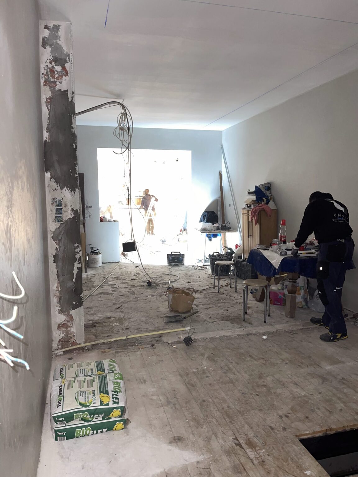 Bouwdroger in werking tegen het restvocht
