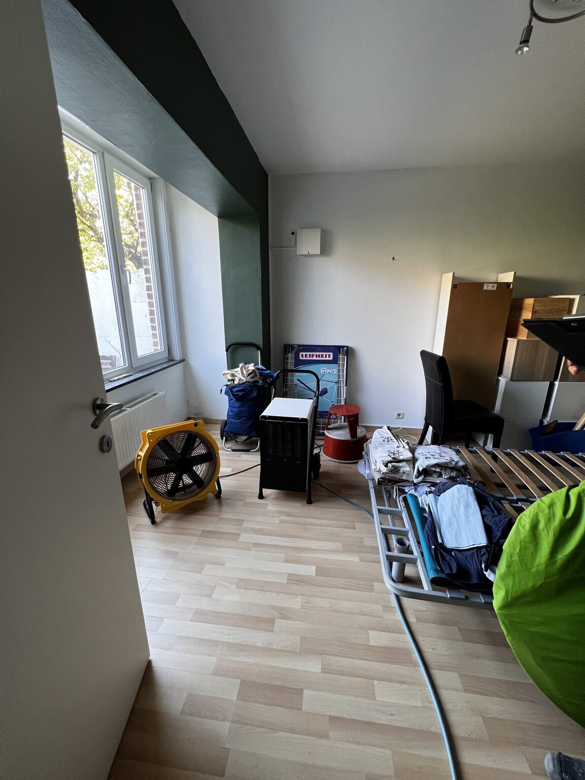 Droogproces in de volledige ruimte van de berging
